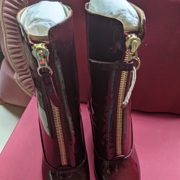 VALENTINO GARAVANI Red Runway Patent Leather Boots NWT Sz 6 - Picture 5 of 8